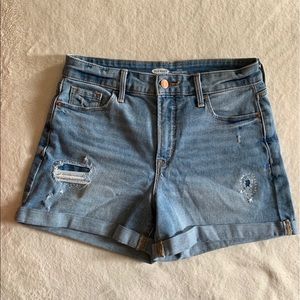 High Rise Boyfriend Jean Shorts